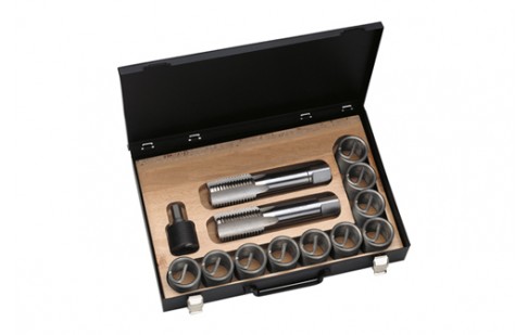 SET DE MACHUELOS Y REPARADORES DE ROSCA 1/4" - 1/2" NF