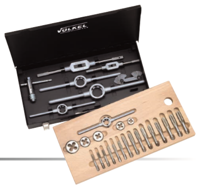 SET DE MACHUELOS, MANERALES Y TARRAJAS 1/4" - 1" NF