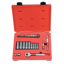 SET DE COPAS 3/8" - 7/8" RAIZ 3/8" C/ACCESORIOS