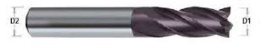 FRESA PLANA TUNGSTENO 1/2" X 1/2" X 3" 5F A/RENDIMIENTO