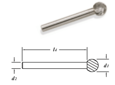ROTAFRESA SFERICA 3/16" X 1/4" X 2" SD-14D