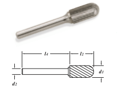 ROTAFRESA TIPO CILINDRO RADIAL  1/2" X 1" X 1/4" X 2-3/4"SC-5A