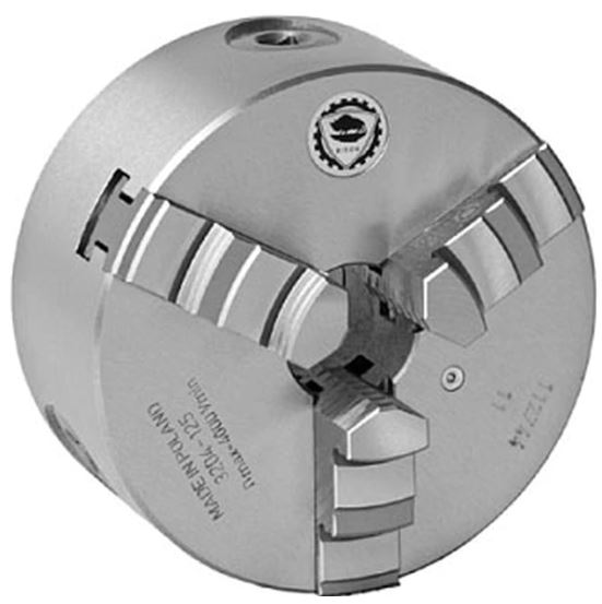 CHUCK UNIVERSAL DE 8" 3 MORDAZAS RESPALDO PLANO SEMI ACERO