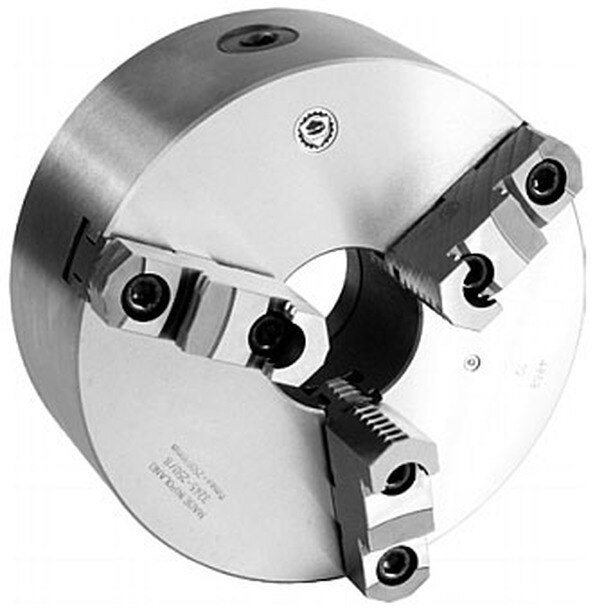 CHUCK UNIVERSAL DE 8" 3 MORDAZAS RESPALDO PLANO SEMI ACERO