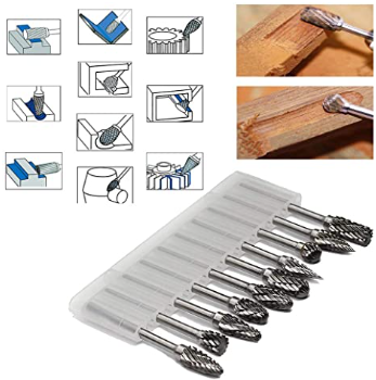 SET DE ROTAFRESAS 5/8" VASTAGO DE 1/4" 12 PIEZAS