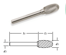 ROTAFRESA TIPO OVALO 5/8" X 1/4" X 1-3/4" SE-6