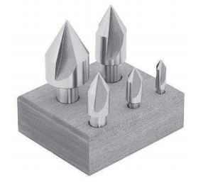 SET DE AVELLANADORES DE 1/4", 3/8", 1/2", 3/4" Y 1" A 60°