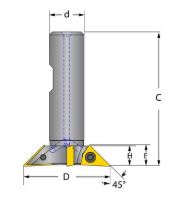 AVELLANADOR DE INSERTOS 3/4" X 3/8" 45º
