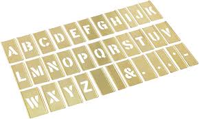 SET DE LETRAS DE 4" PLANTILLA DE LATON 15 PZAS.