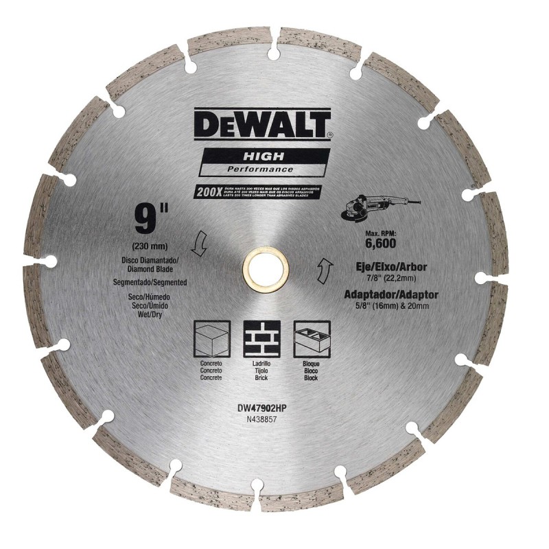 DISCO DE CORTE P/CONCRETO 9" X 1/8" X 7/8"