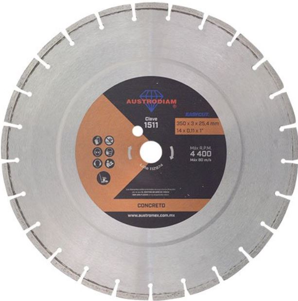 DISCO CORTE P/CONCRETO 14" DIAMANTADO SEGMENTADO