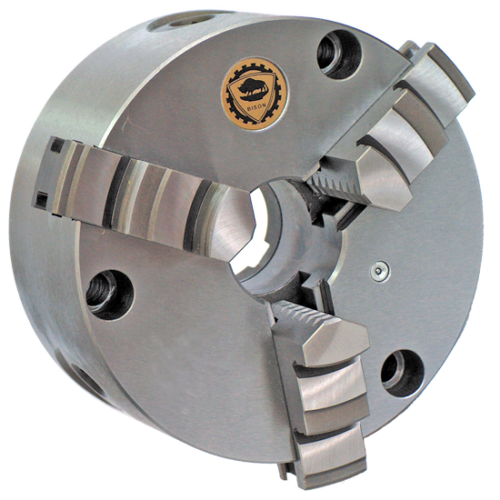 CHUCK UNIVERSAL DE 10" 3 MORDAZAS RESPALDO PLANO SEMI ACERO