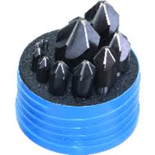SET DE AVELLANADORES TUNGSTENO 1/4" - 1" A 90° 6F 5 PIEZASa