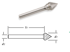 ROTAFRESA TIPO CONICA 1/4" X 1/4" X 1-11/16" SK-1D