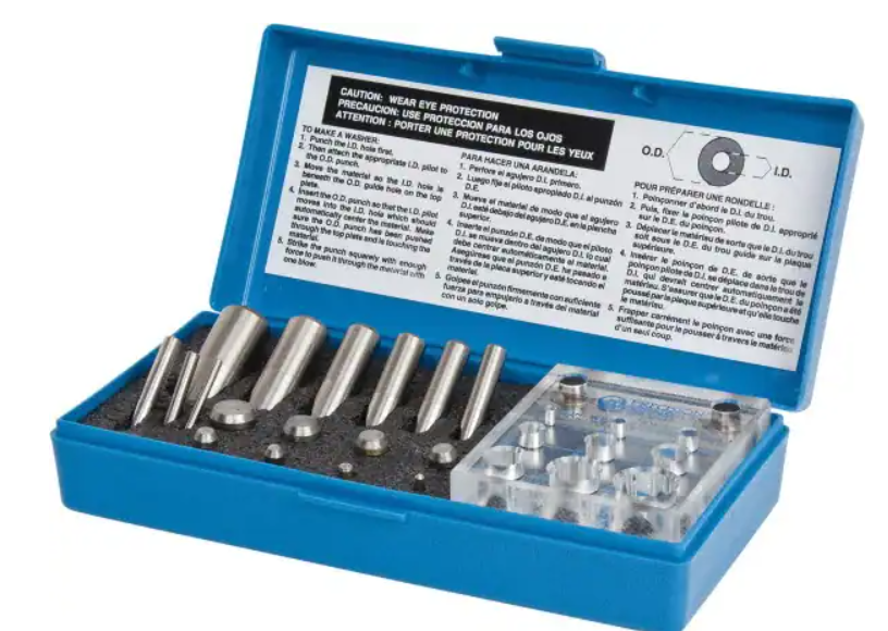SET PONCHADOR DE LAMINA 1/8" - 3/4" 9 PIEZAS