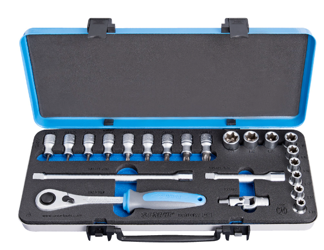 SET COPA TORX RAIZ 1/2" TX20 - TX60 / E10 - E24 22 PZAS