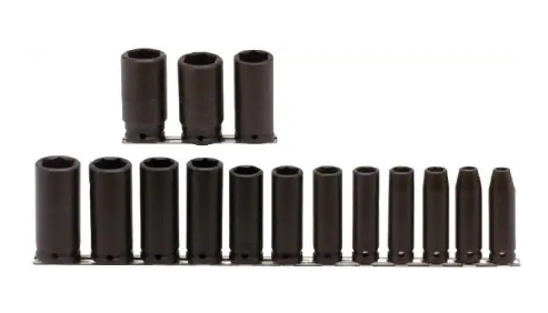 SET COPAS DE IMPACTO 3/8" - 1-1/4" 15 PIEZAS 6PTS XL RAIZ 1/2"