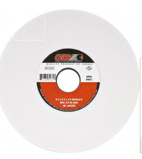 RUEDA BLANCA 8" X 1/4" X 1-1/4" G80